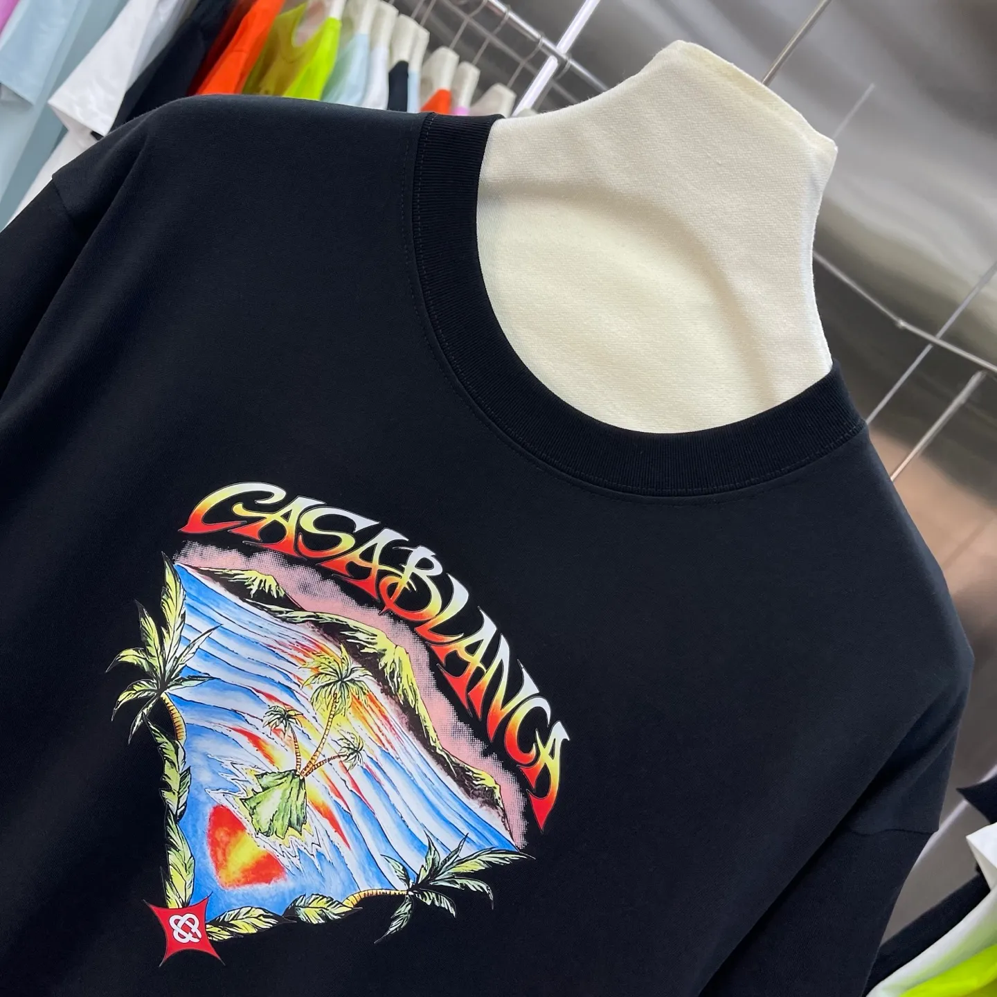 New Arrival Casablanca Classic Series T ～ ， ， 。 ， Classic ， In Stock ！ ：White Black Light Green Orange Pink（5 ） Size：S M L XL XXL